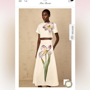 White Floral Embroidered Matching Set